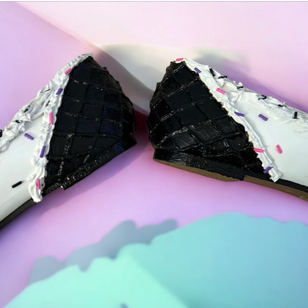 🍦Handmade Waffle Cone Ice Cream Shoes With Sprinkles 8 - Picture 12 of 12